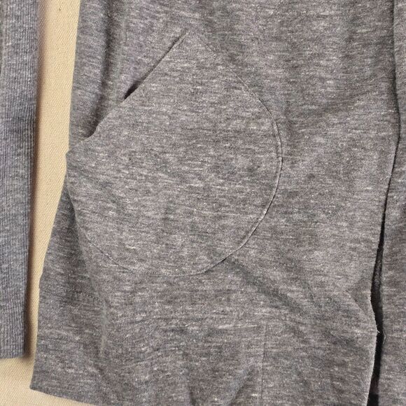 Athleta Women’s Heathered Gray Open Front Cardigan XS | Thumb Hole Sleeves Light - Picture 9 of 15